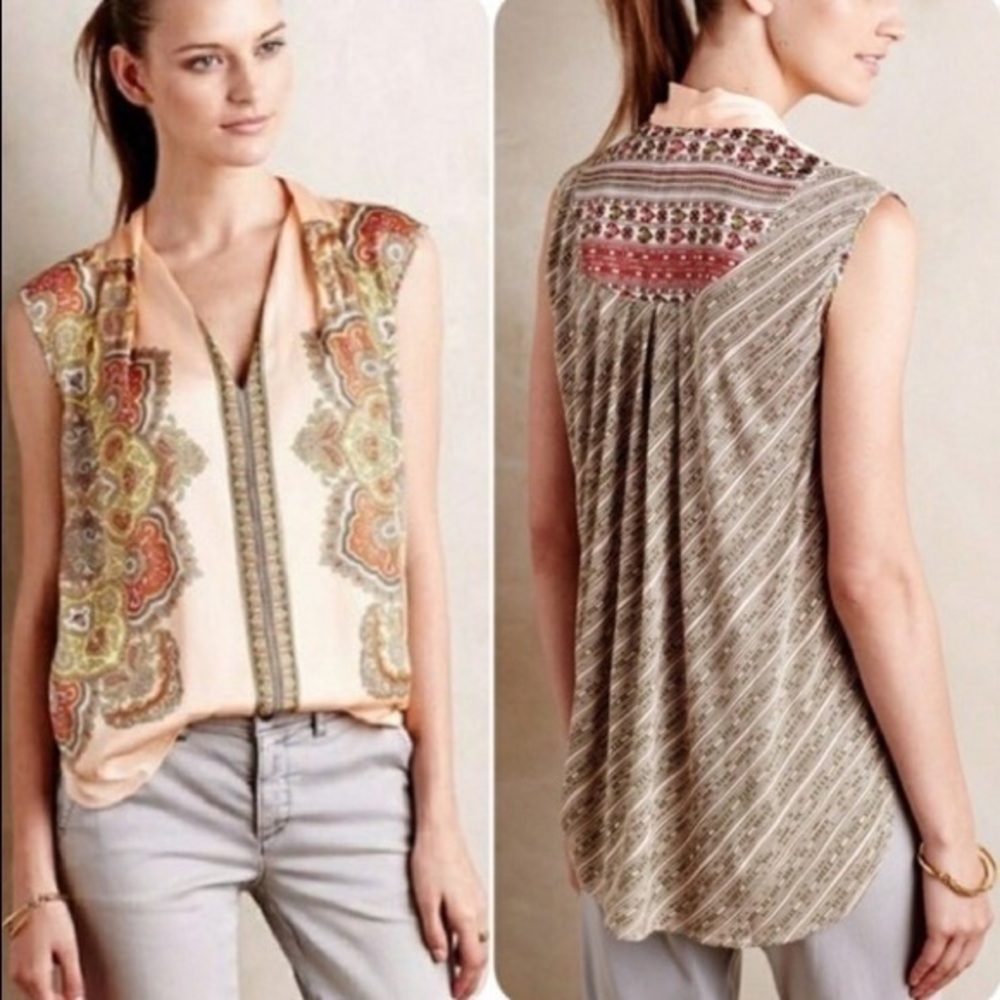 Tiny Paisley printed blouse